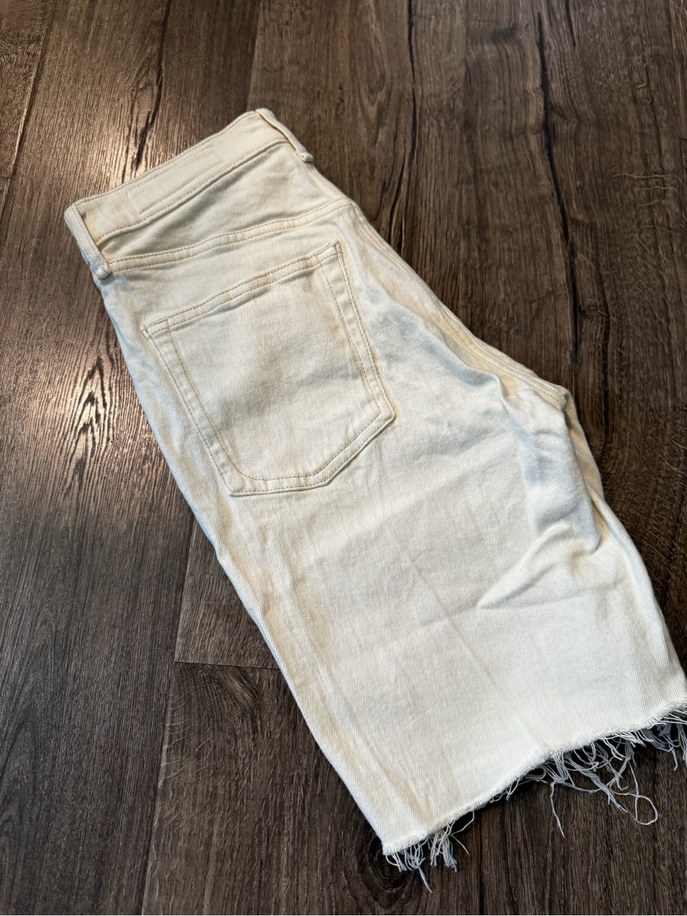 rag & bone Off-White Vintage Bermuda Denim Shorts Mid Rise Cream size 27 - Picture 11 of 11